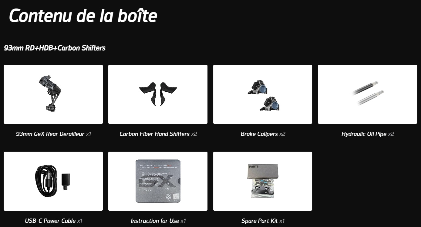 Kit Gravier GeX Wheeltop - Dérailleur Arrière Transmission électronique