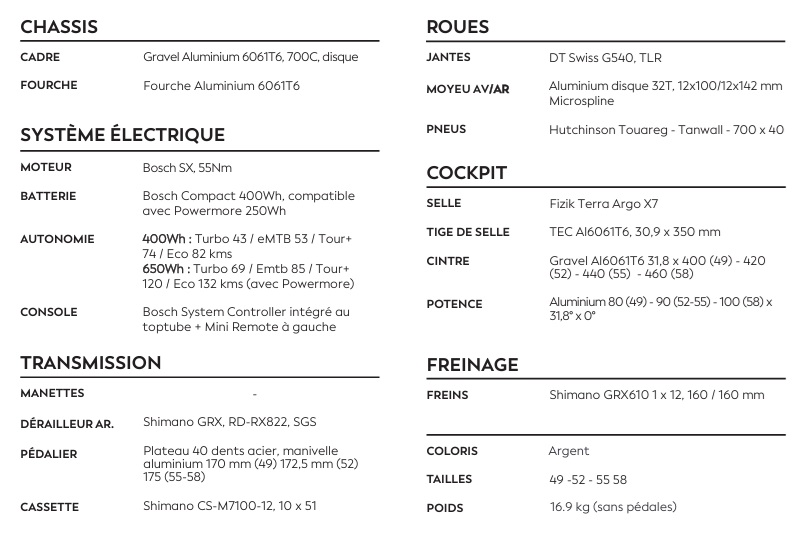 vélo_electrique_gravel_g_wild_alpina_sx_1x12v_bosch_400wh_gitane_2026_tech