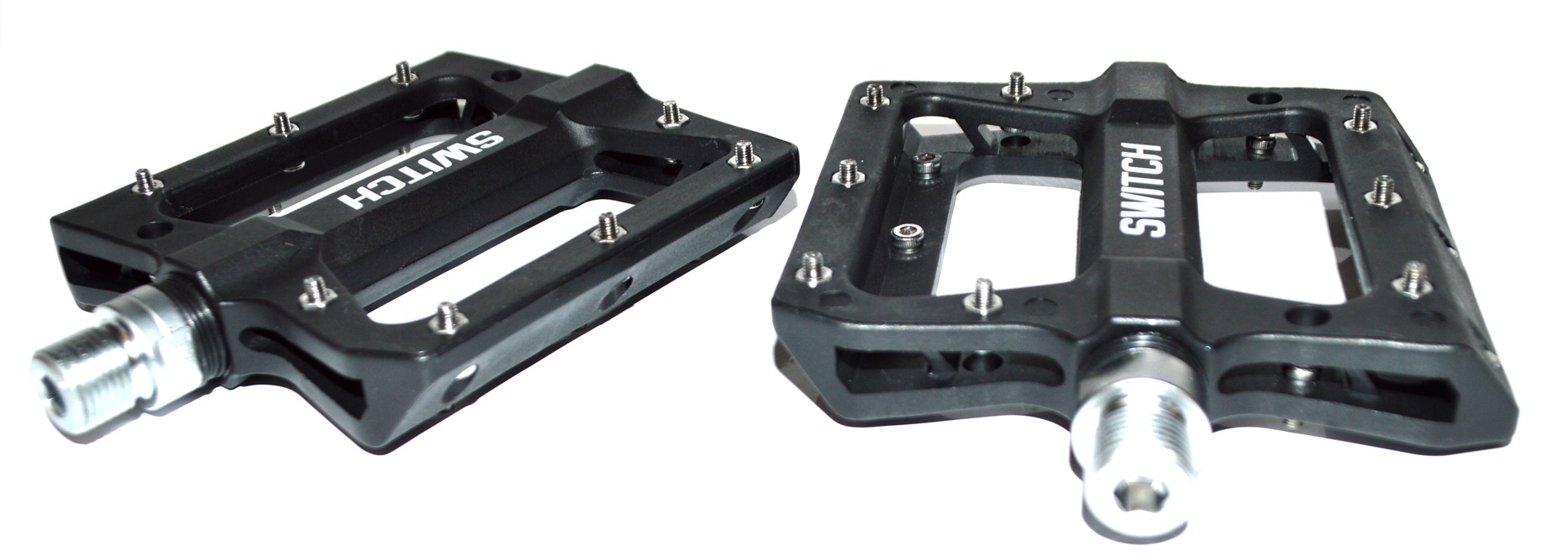 Pédales Vélo Plates Noires - 9/16" - Métal - VTT Ou Route - Neuves