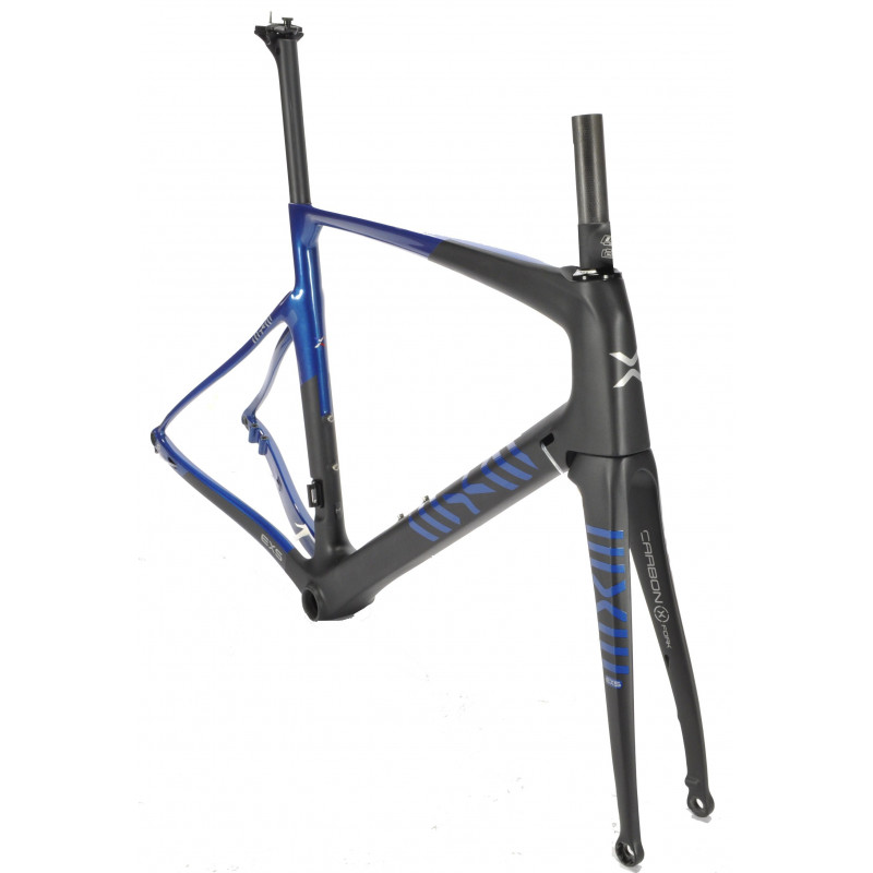 Cadre CARBONE 700 AERO DISQUE noir bleu C1902012 EXS Cadres route EXS speedcycles