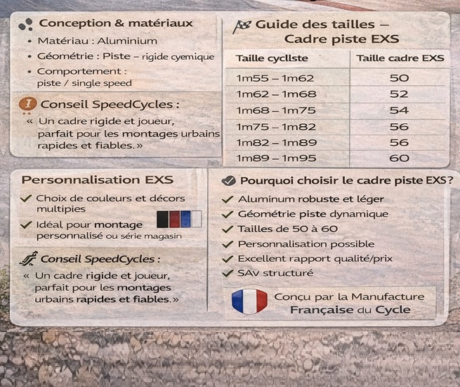 Cadre piste aluminium DB PROFILES EXS 