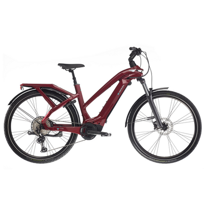 Avis et commentaires de VTC electrique E TOURER E OMNIA TYPE T mixte DEORE 10V BOSCH 500wh bordeaux 3F BIANCHI 2023 Velos VAE VAE vtc trekking gravel speedcycles