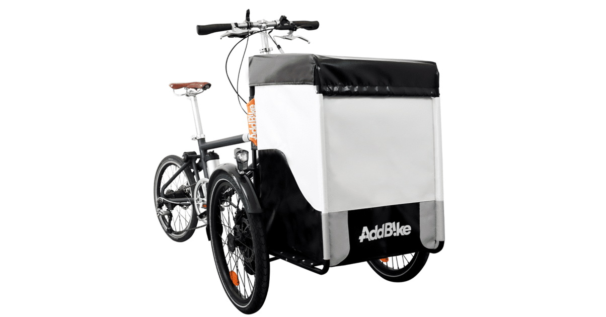 Transformation vélo triporteur KIT BOX ADDBIKE U-cargos