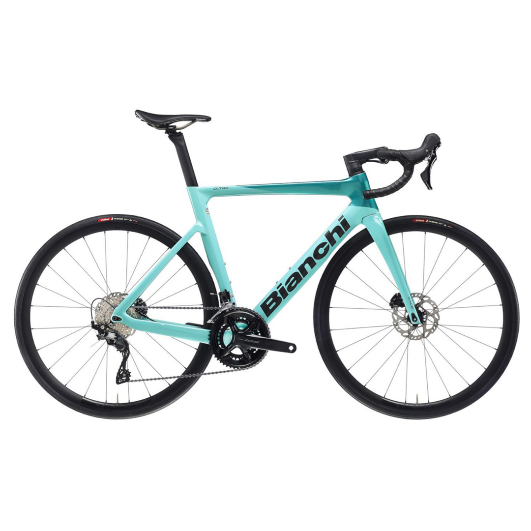 Vélo carbone OLTRE RACE 105 DISC 12V céleste CK16/metallic céleste