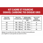 Guide de tailles kit cadre gravel