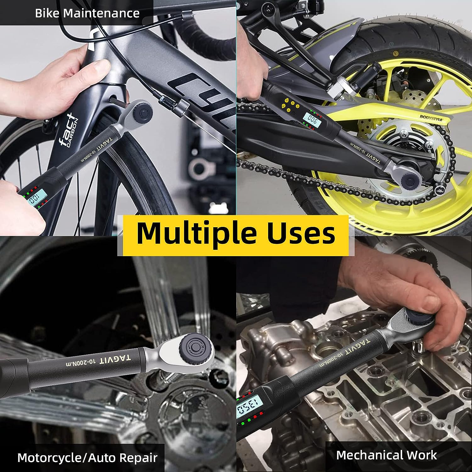 Clé Dynamométrique Numérique ACDelco 1/2 - Précision ±2%, écran LCD, Buzzer Et Flash (20-200 Nm), étui Inclus