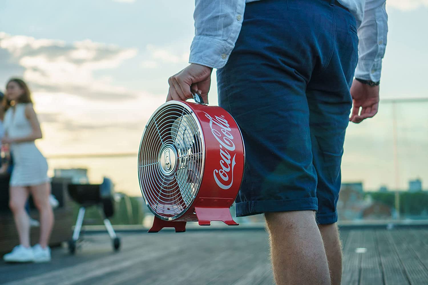 ventilateur Coca-Cola au design vintage et rétro transport facile