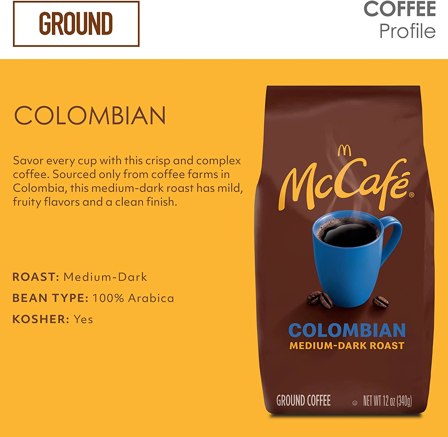 café moulu colombien de McCafe Mcdonalds