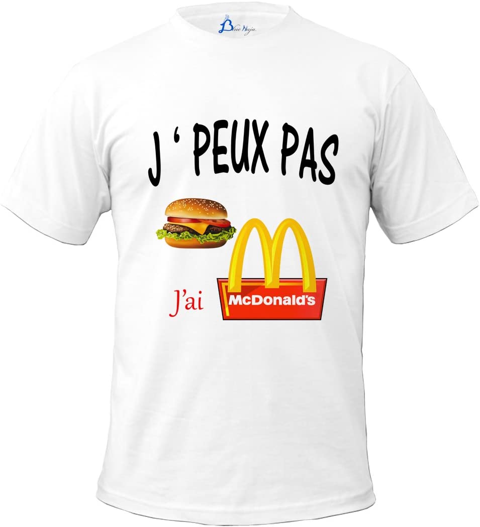 Tee-shirt McDonald's Blanc Blue Naja - Pour les fans de fast-food