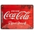 plaque métallique vintage Coca-Cola - logo rouge