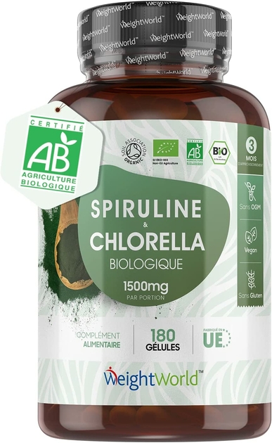 Spiruline And Chlorella Bio Complément Alimentaire Vegan