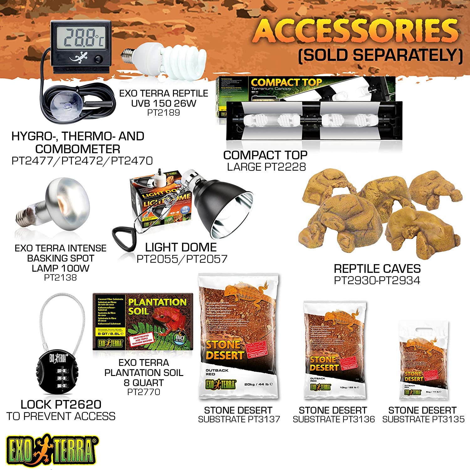 Exo Terra Terrarium en Verre 60x45x45cm Habitat Spacieux pour