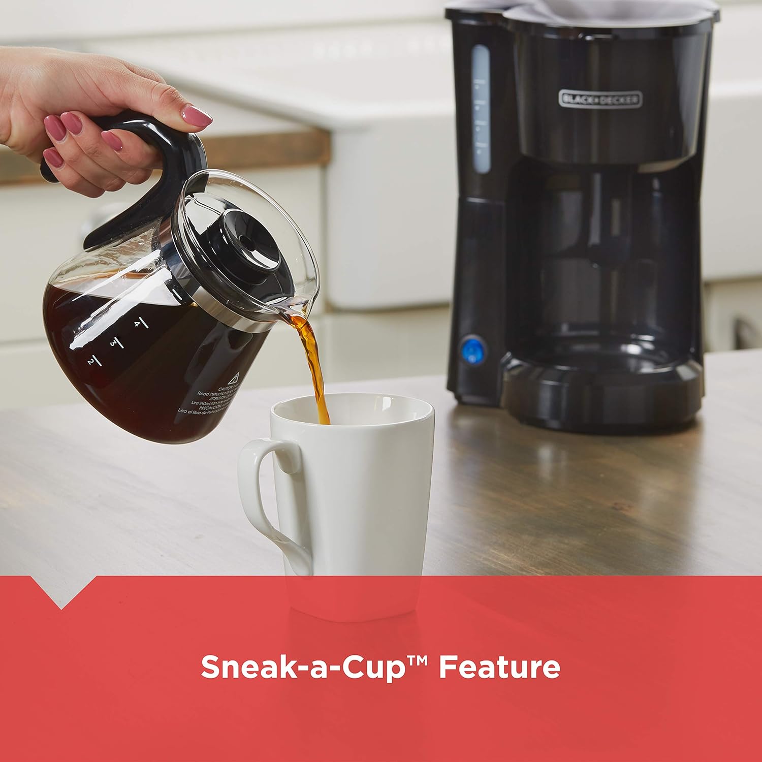 BLACK DECKER CM0700B 5 Cup Coffee Maker Compact Design
