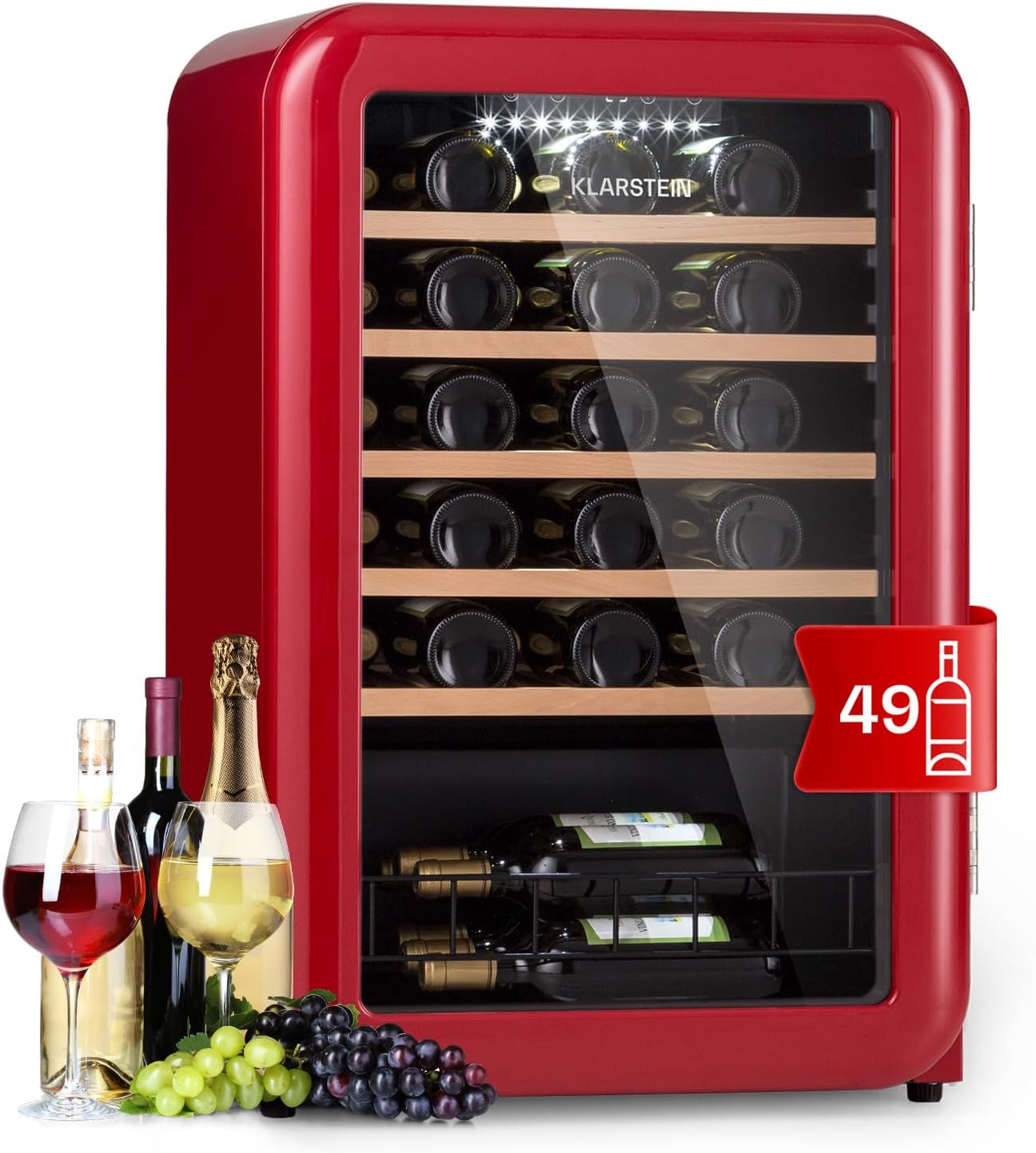 Fits 49 Bottles, 4-22°C Temperature Range