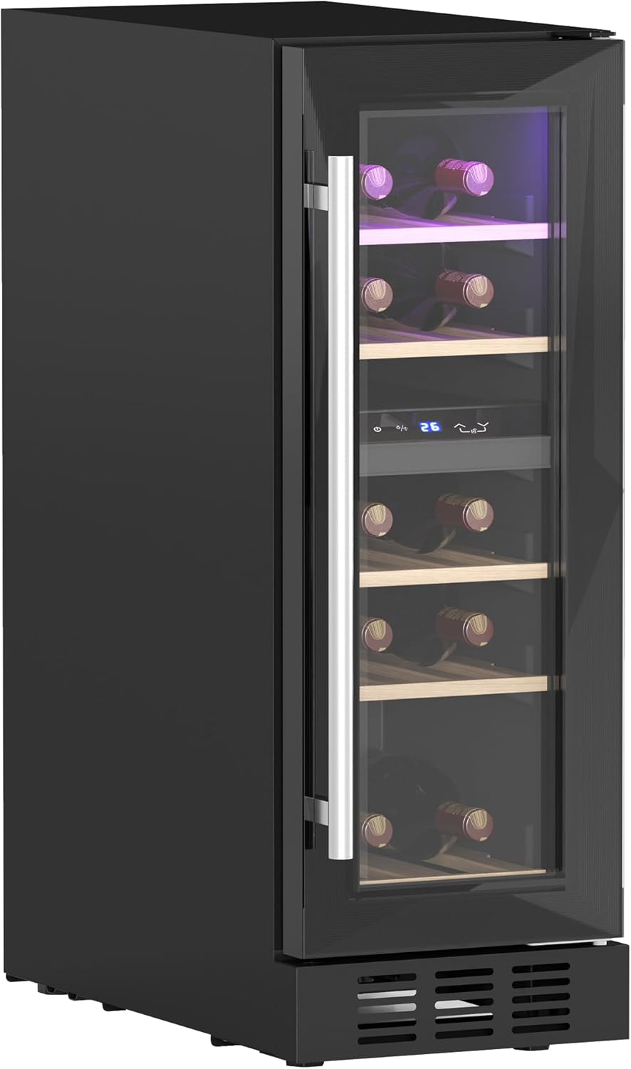 HOMCOM Dual Zone Wine Fridge Elegant Storage for Wine Lovers