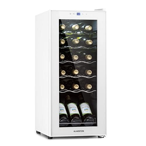 KLARSTEIN Shiraz Wine Cooler White (Glass Door) – 18 Bottles