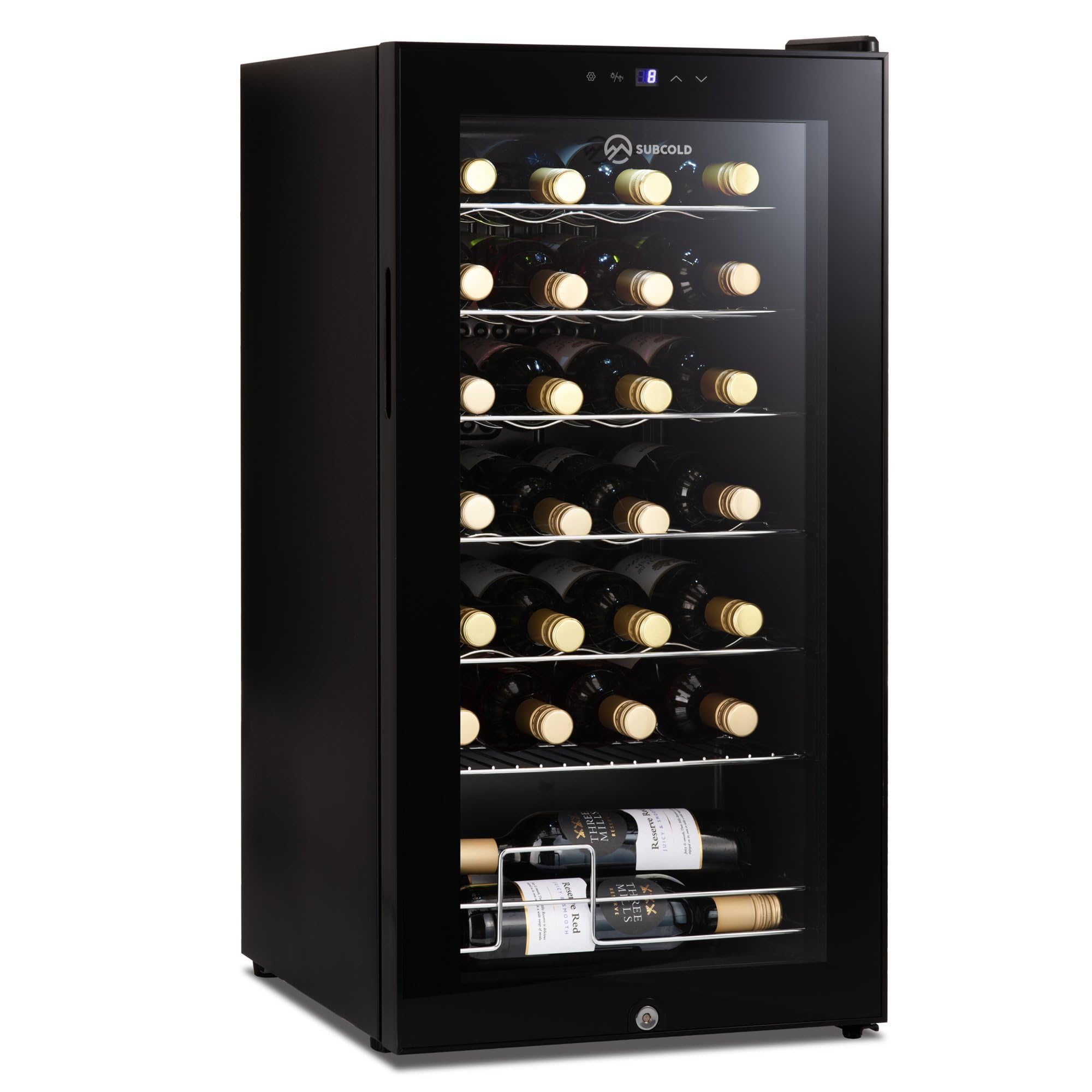 Subcold Viva28 LED – Under-Counter Wine Fridge Black Single-Zone (28 Bottle)