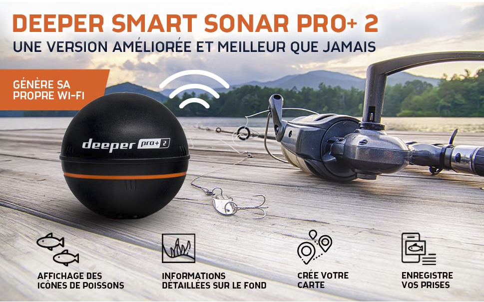 SONDEUR DE PÊCHE GPS DEEPER PRO  2 15