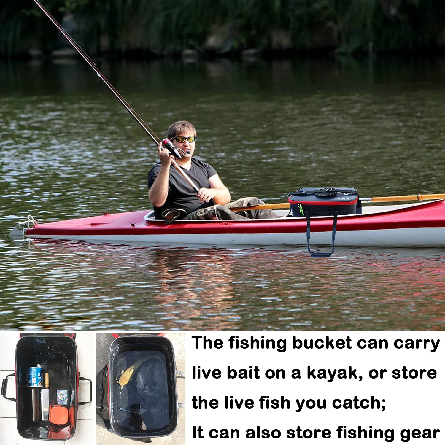 SEAU DE PÊCHE PLIABLE 4