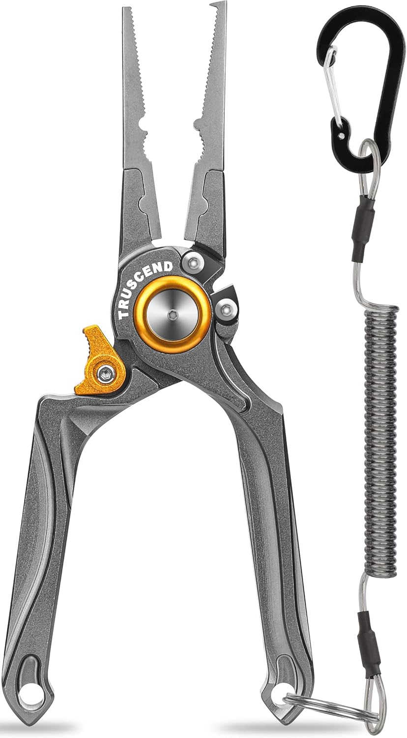 TRUSCEND PINCE DE PÊCHE MULTIFONCTION – ROBUSTE, PRÉCISE & INOXYDABLE