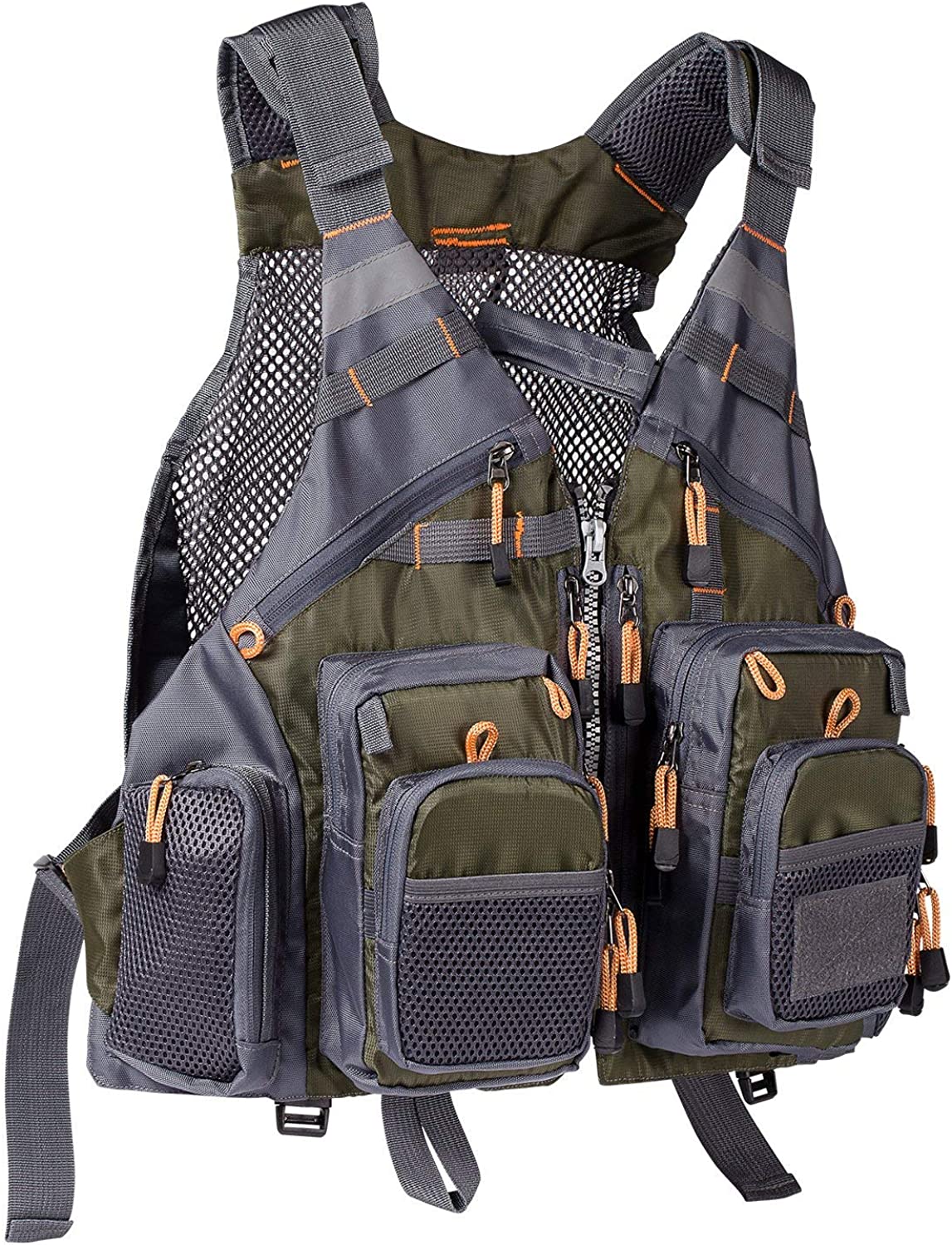 GILET DE PÊCHE BASSDASH – 18 POCHES, AJUSTABLE, LÉGER ET RÉSISTANT