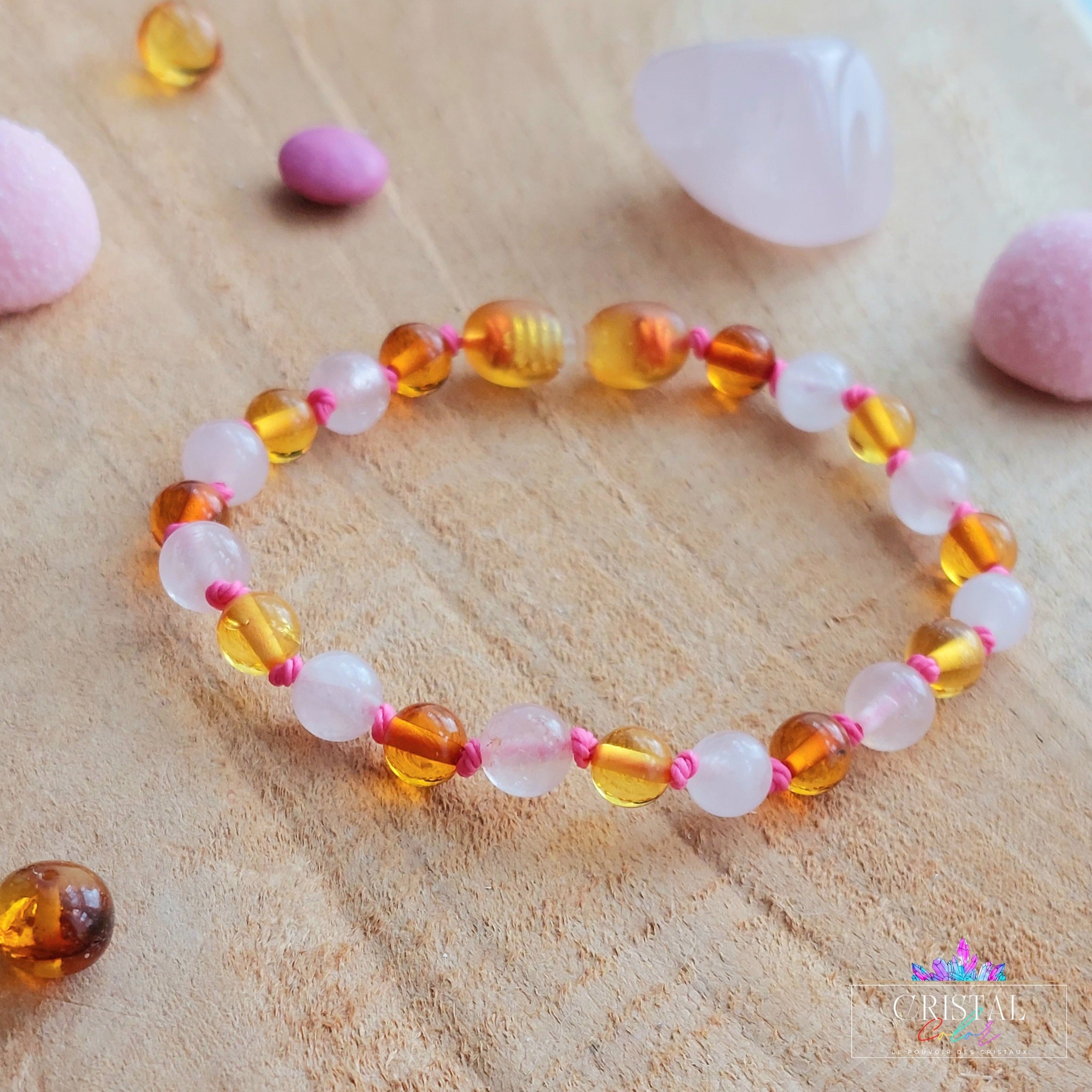bracelet-enfant-ambre-quartz-rose-cristal-color-le-pouvoir-des-cristaux-lithotherapie