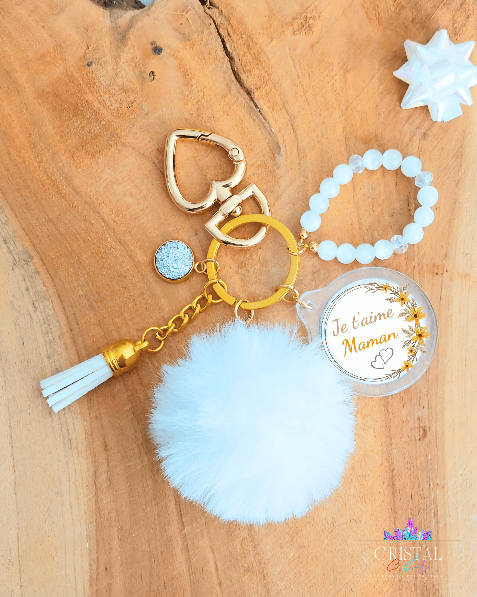 porte-cles-pompom-sélénite-je-taime-maman-cristal-color