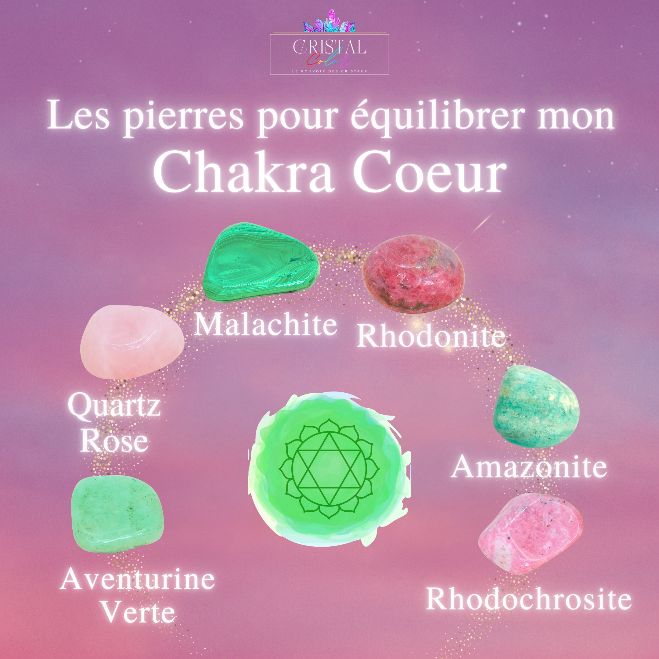 Les pierres pour équilibrer mon Chakra Coeur