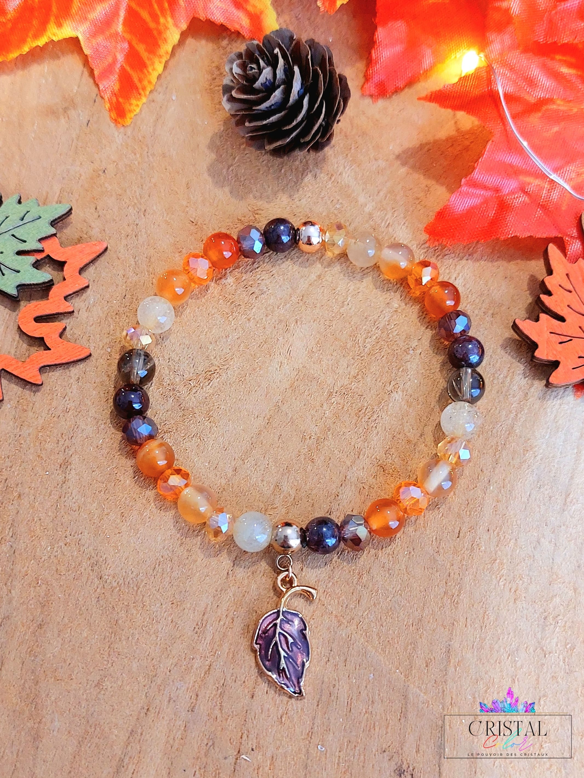 bracelet-automne-pierres-naturelle-cristal-de-verre-grenat-cornaline-quartz-fume-quartz-rutile-cristal-color