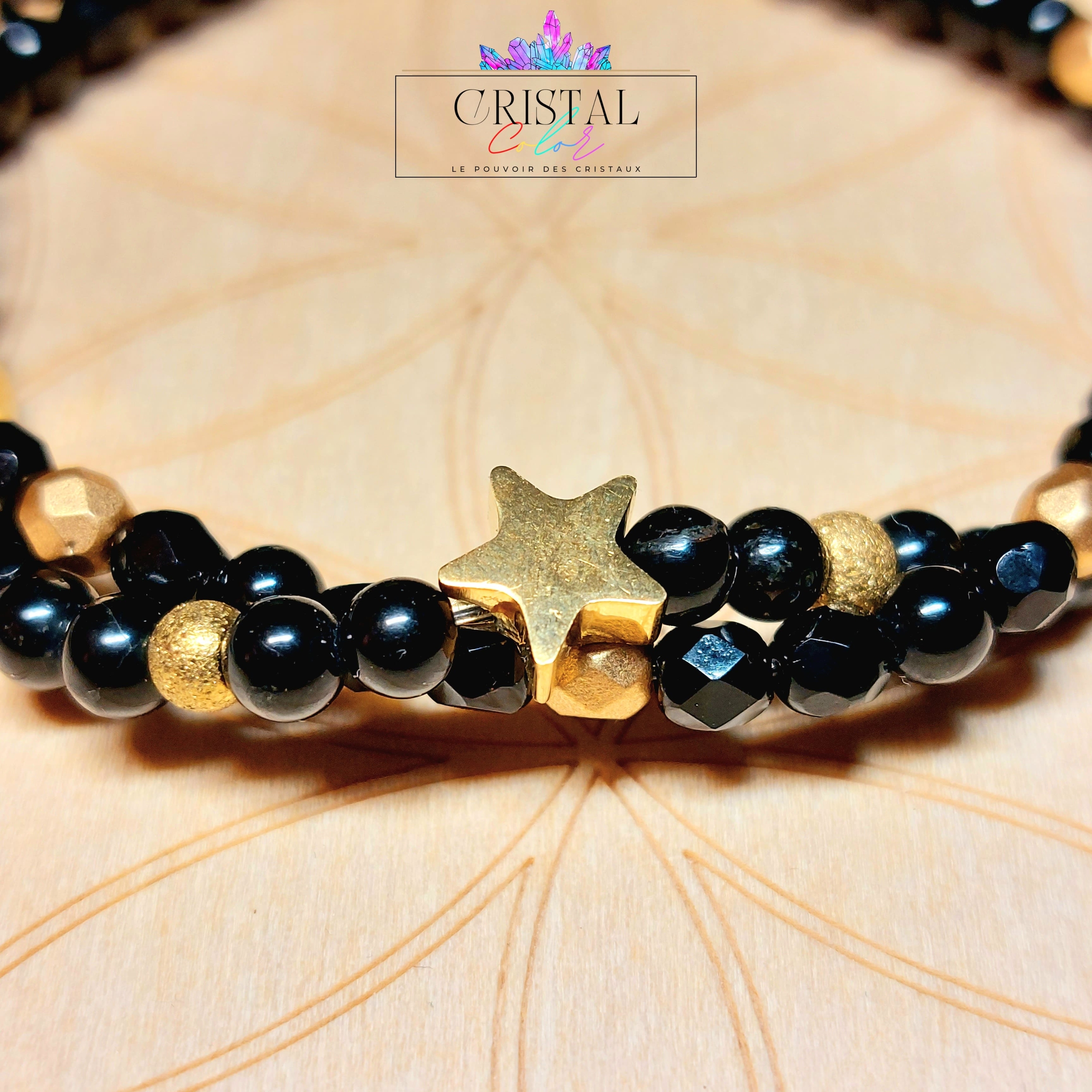 bracelet-multirangs-bracelet-double-cristal-color-tourmaline-noire-perles-de-verre-doré-noir-cassiopee-étoile-pierres-naturelles-4