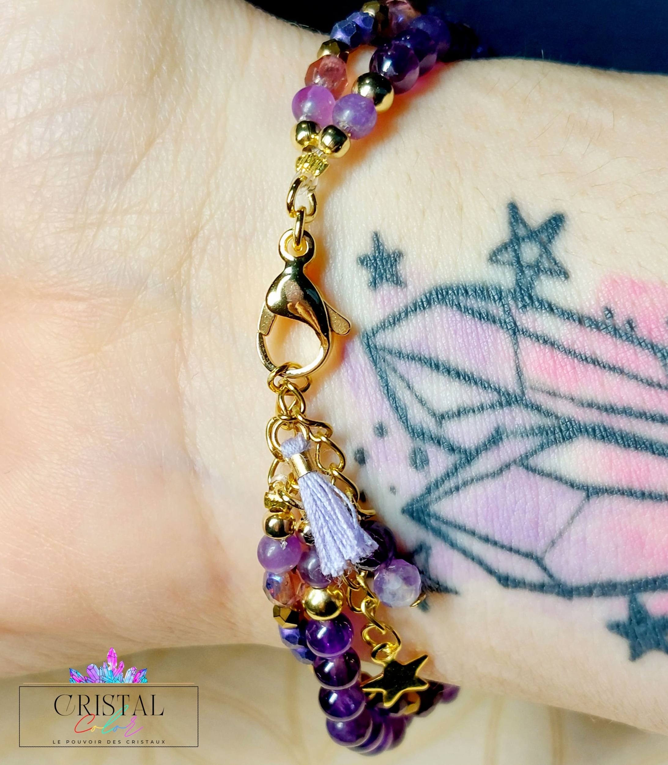 bracelet-multirangs-bracelet-double-cristal-color-amethyste-lépidolite-violet-perles-de-verre-doré-nova-étoile-pierres-naturelles-9