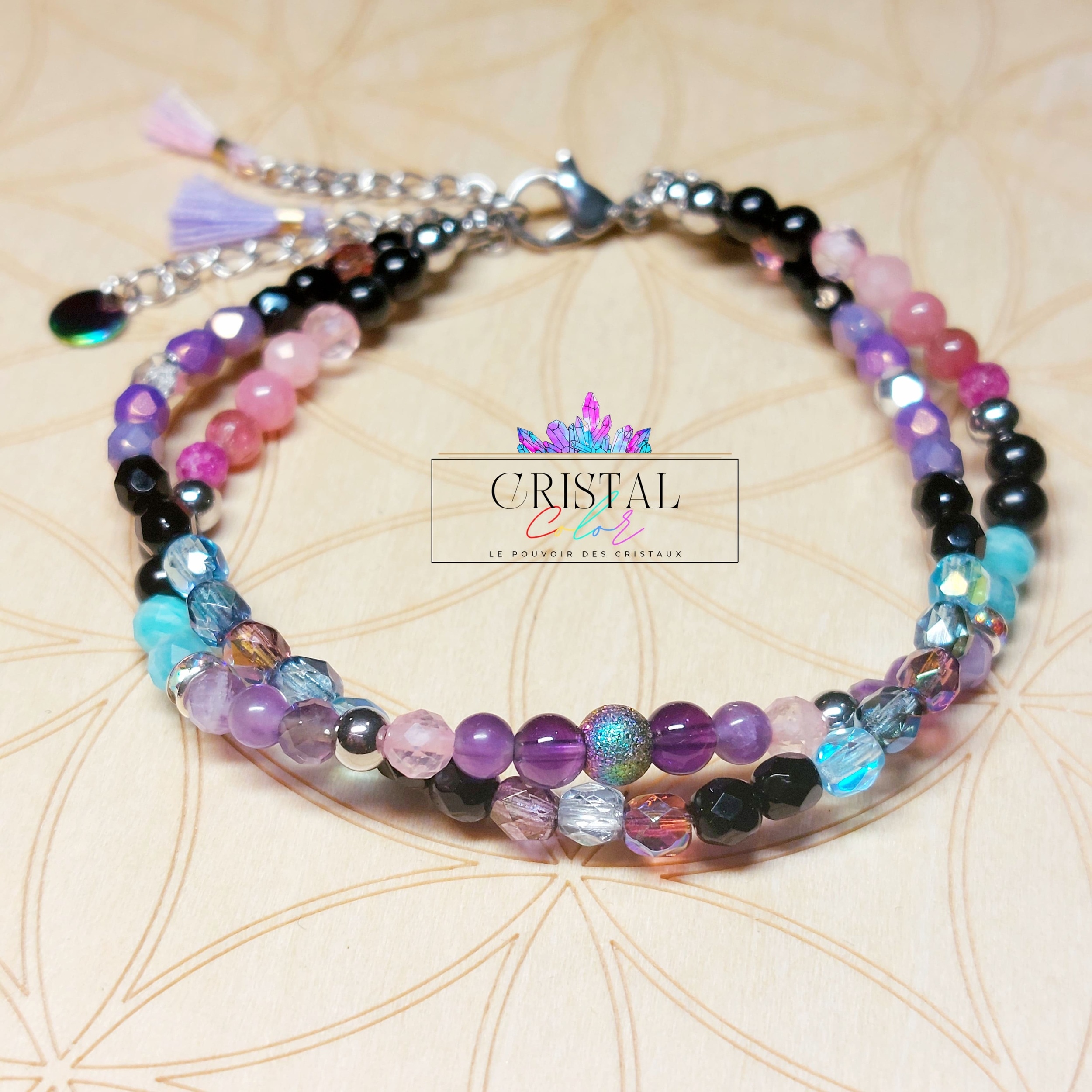 bracelet-multirangs-bracelet-double-amethyste-amazonite-quartz-rose-rubis-tourmaline-cristal-color-perles-verre-argenté-chroma-pierres-5