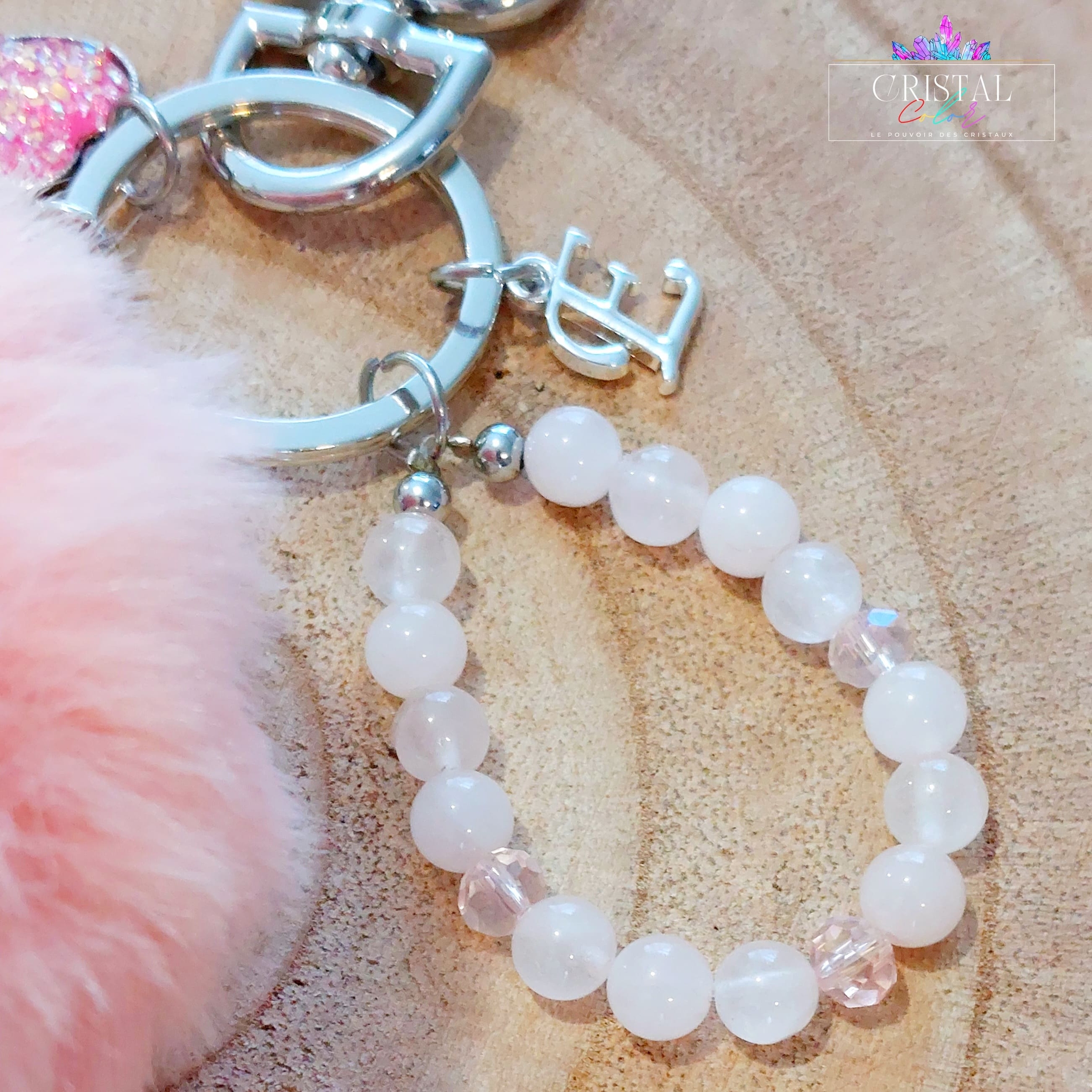 porte-cles-fourrure-pompon-rose-quartz-rose-cristal-de-verre-pierres-naturelles-st-valentin-cristal-color-le-pouvoir-des-cristaux-coeur-amour-4