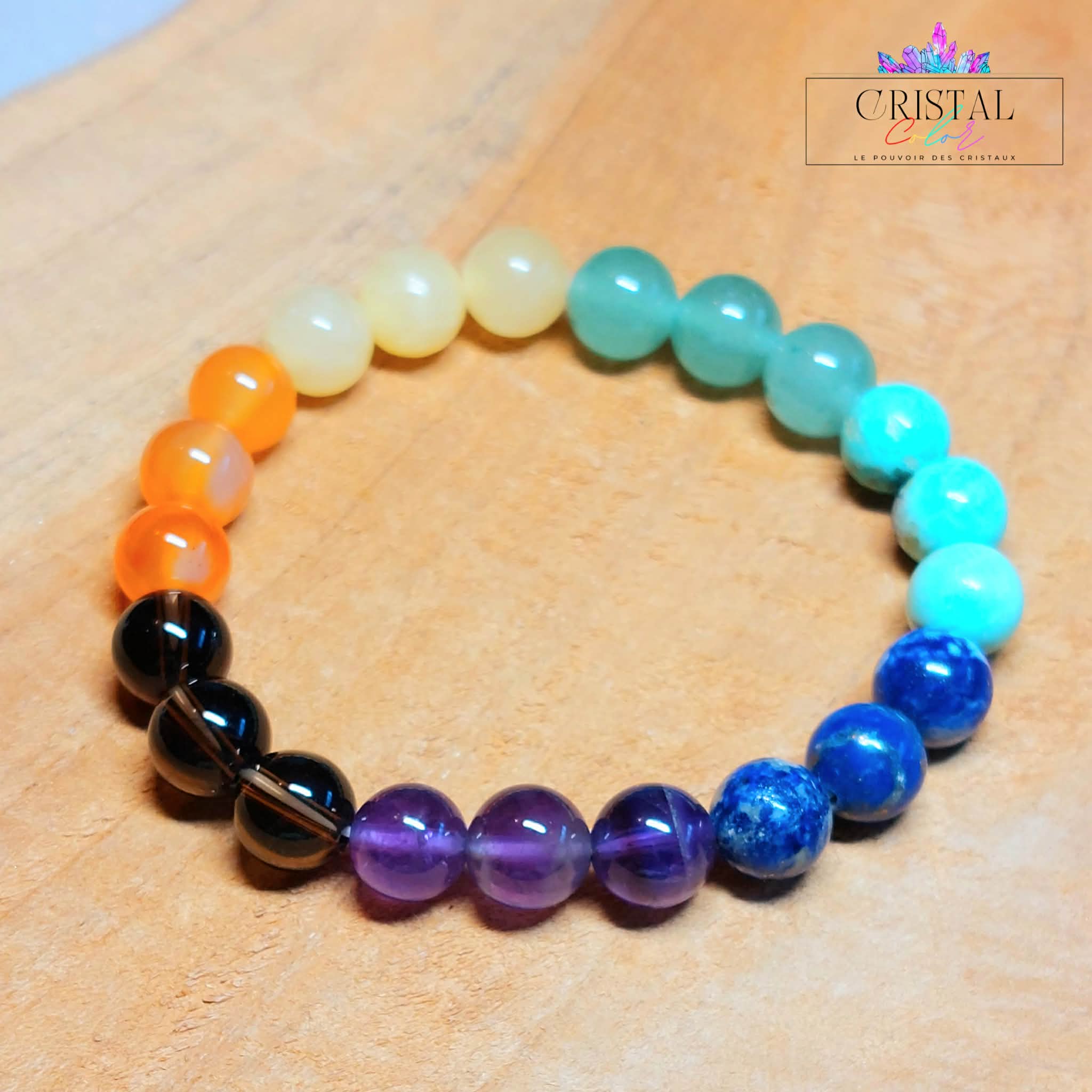 bracelet-7-chakras-8mm-amethyste-lapis-lazuli-turquoise-aventurine-calcite-cornaline-quartz-fume-cristal-color-pierres-naturelles