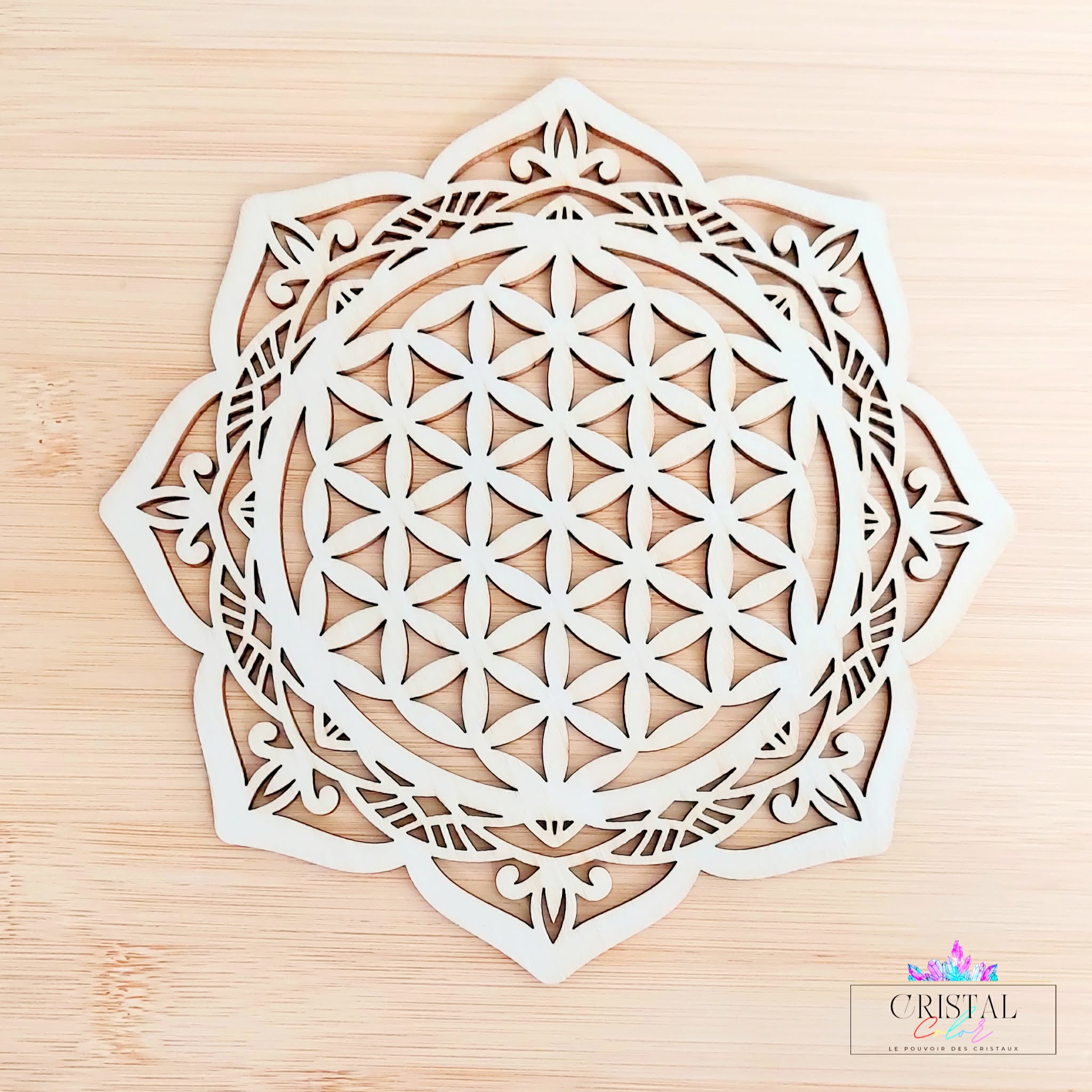 fleur-de-vie-mandala-bois-cristal-color-le-pouvoir-des-cristaux