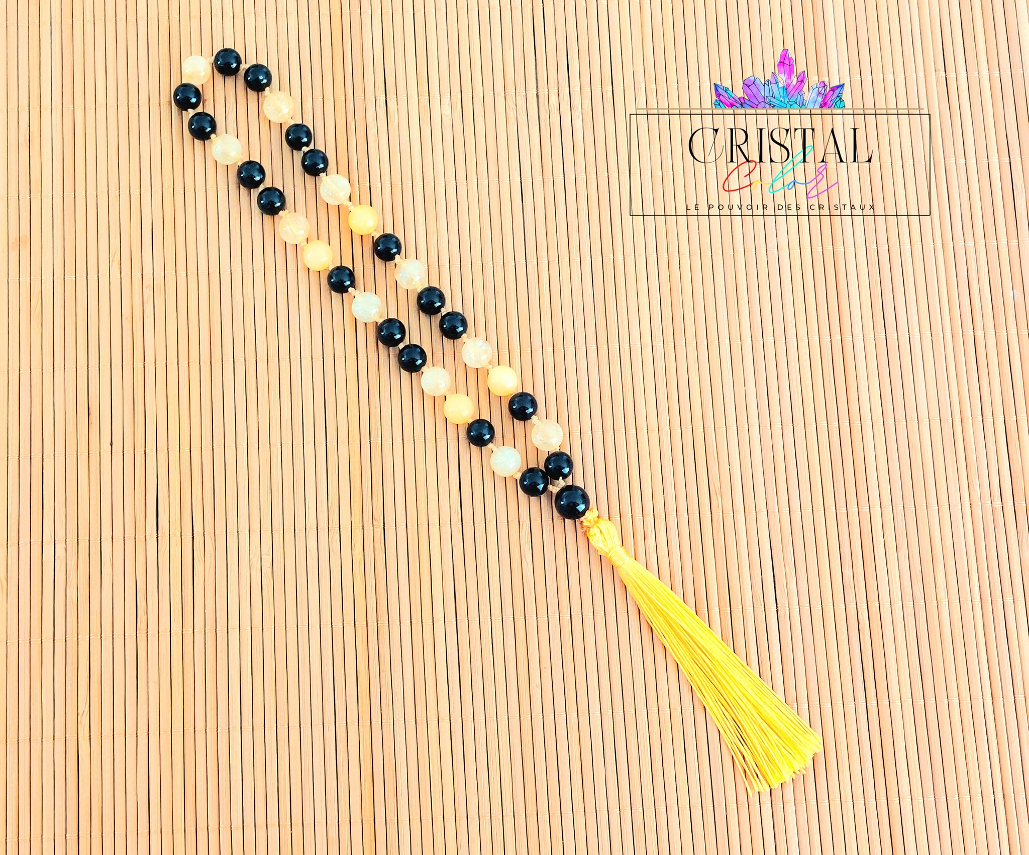 mala-pierres-naturelles-citirine-calcite-jaune-tourmaline-noire-shungite-protection-voiture-cristal-color-by-aline