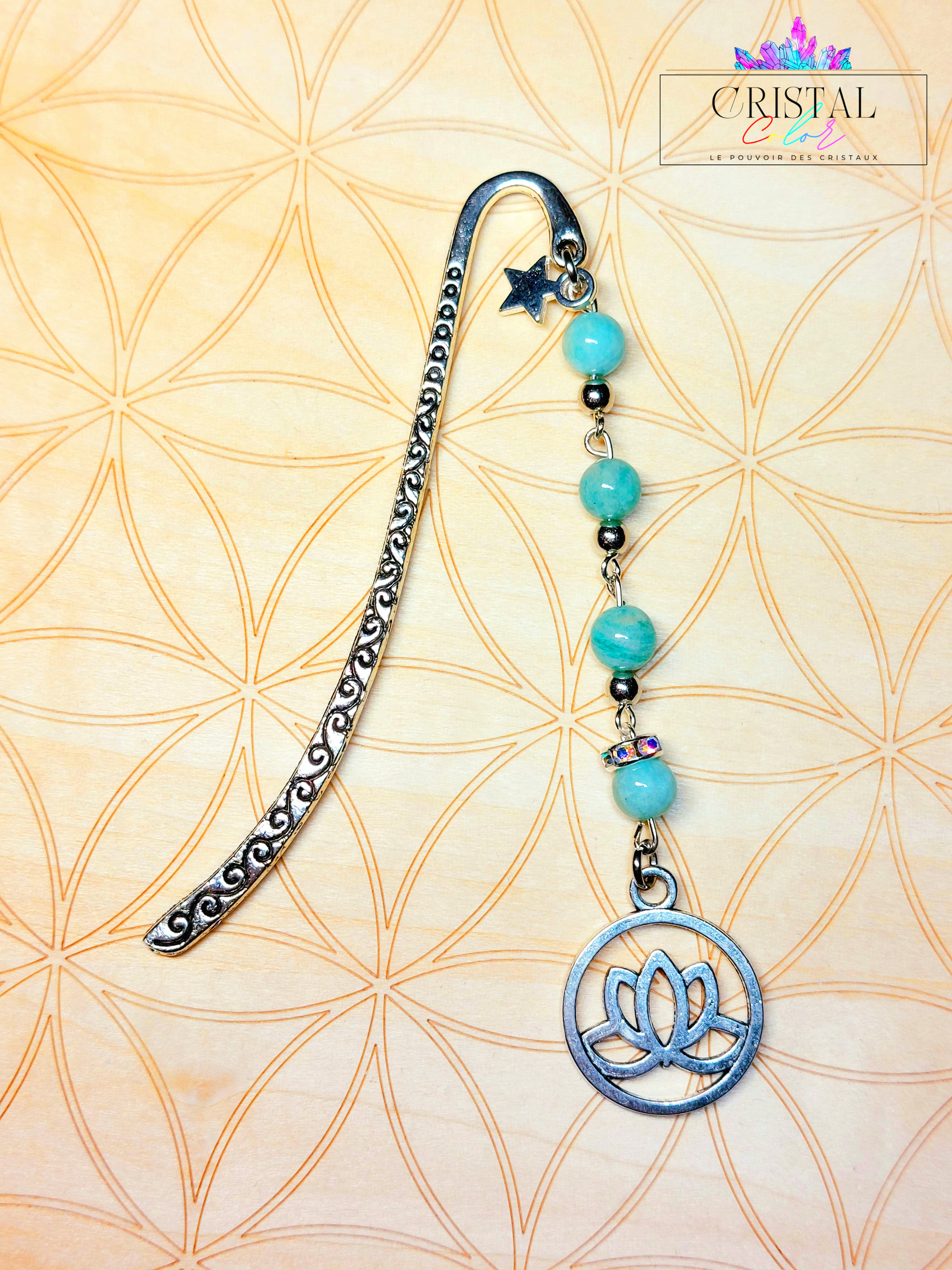 marque-page-amazonite-lotus-pierres-naturelles-cristal-color-by-aline-le-pouvoir-des-cristaux