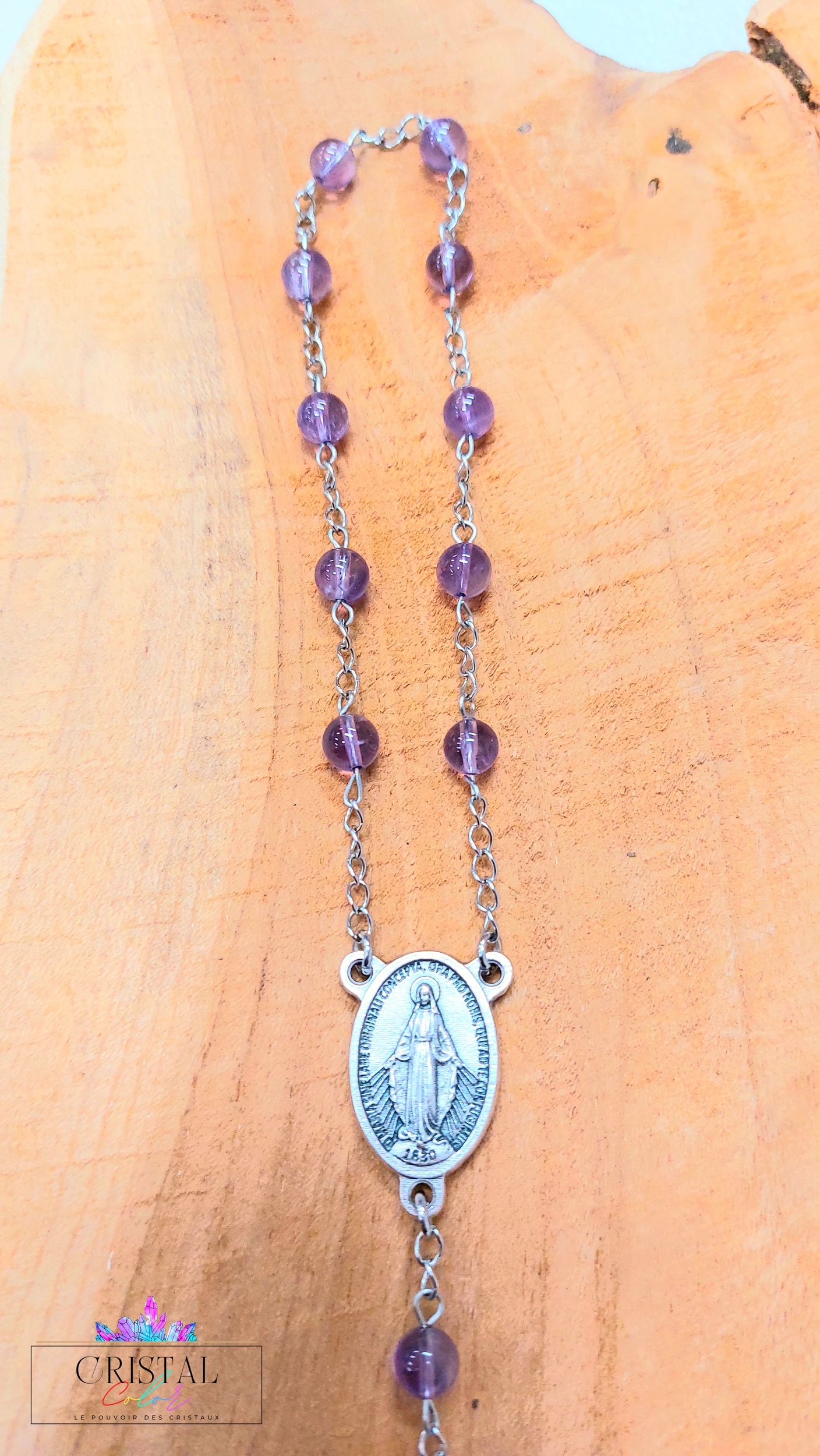 chapelet-dizainier-vierge-marie-croix-jesus-creation-artisanale-cristalcolor-cristal-color-le-pouvoir-des-cristaux-by-aline-lithothérapie-améthyste-4
