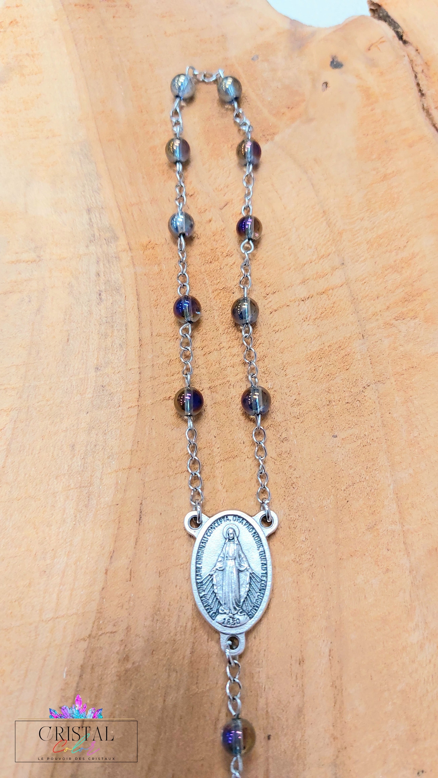 chapelet-dizainier-vierge-marie-croix-jesus-creation-artisanale-cristalcolor-cristal-color-le-pouvoir-des-cristaux-by-aline-lithothérapie-aqua-aura-4