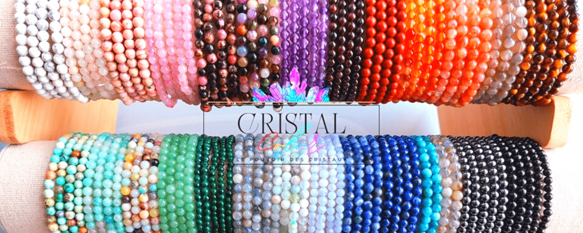 bracelet pierres naturelles cristal color le pouvoir des cristaux by aline lithotherapie