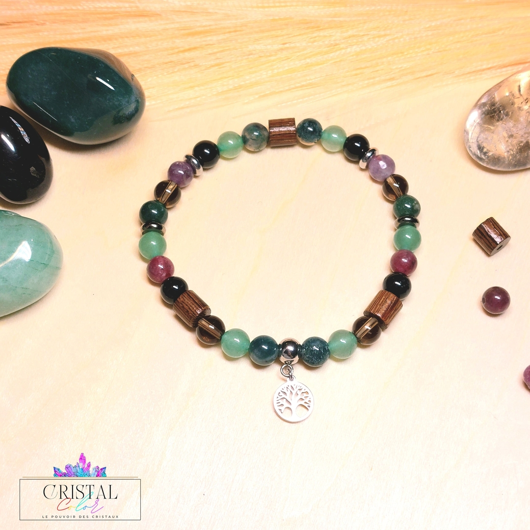Bracelet Clémence Vallière - Aventurine (vert) Et Quartz (rose) - Occasion