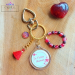 cadeau-fête-des-mères-porte-clés-personnalisé-je-t-'aime-maman-lithothérapie-pierre-naturelle-grenat-cristal-de-verre-cristal-color-fete-maman-by-aline