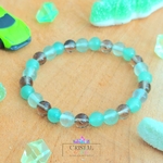 bracelet enfant cristal color pierres naturelles aventurine verte fluorite quartz fume harmonie interieure ancrage  courage serenite affirmation