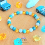 bracelet enfant cristal color pierres naturelles ambre apatite aigue marine croissance orl apaisement dent motivation communication angoisses