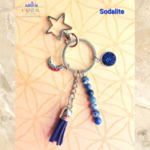 porte clés sodalite argenté fait main cristal color
