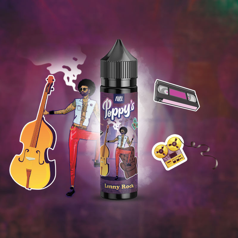 Lenny Rock 50 ml Poppy's Eliquide fruit frais Lenny Rock 50 ml Poppy's Eliquide fruit frais