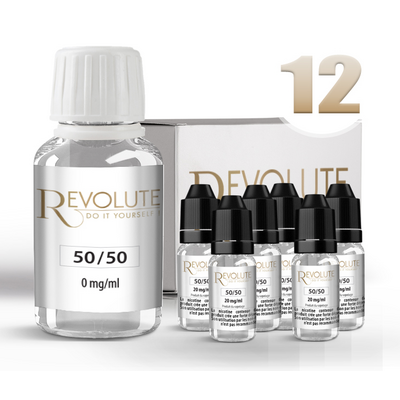 Pack E-Liquide DIY 100 ml 12 mg/ml 50/50 REVOLUTE