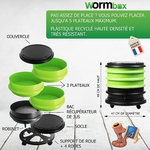 Wormbox 3 Plateaux Noir, contenu du pack