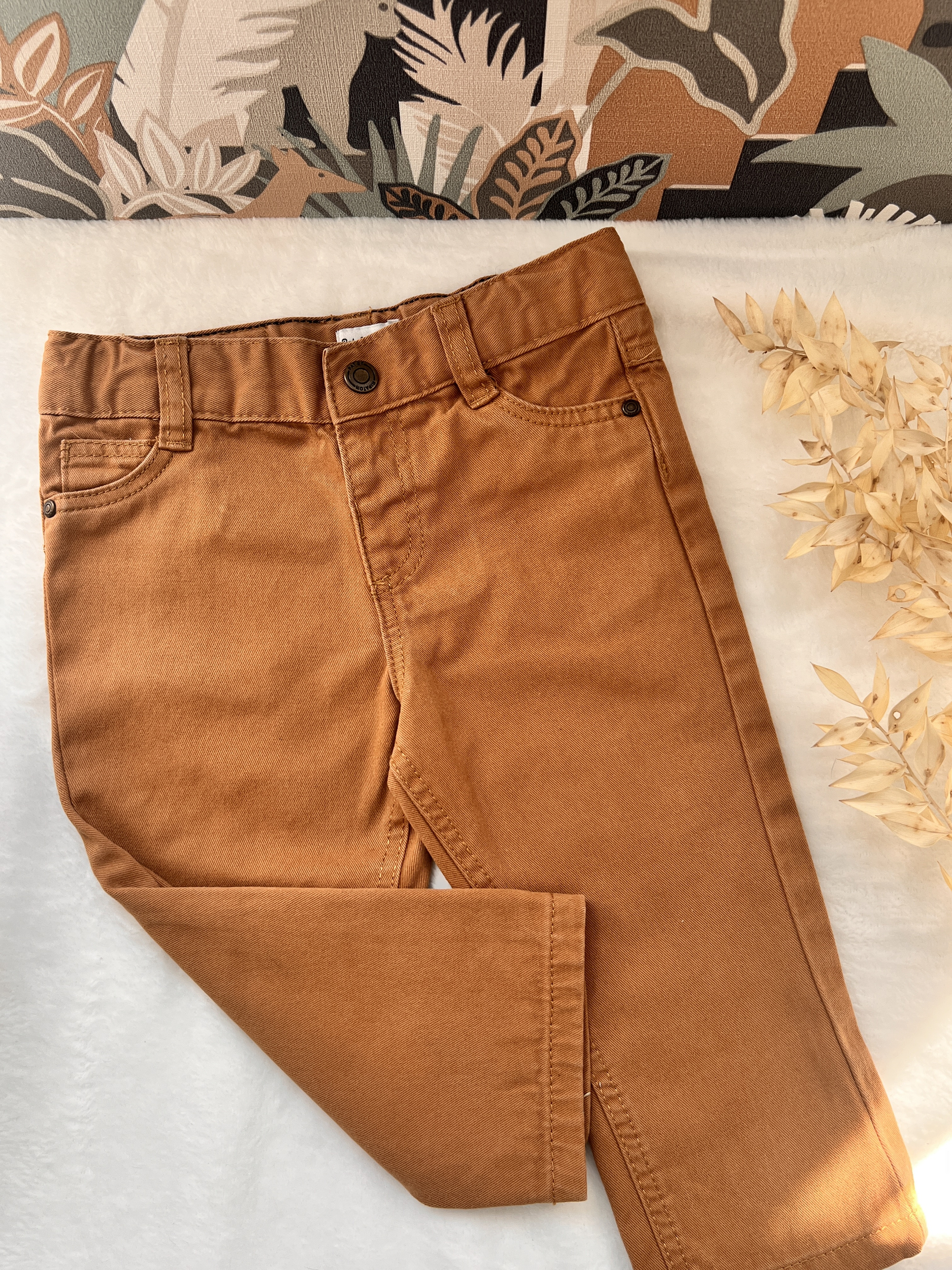 Pantalon jean camel 100% coton bébé garçon - Pat & Ripaton - 12 mois