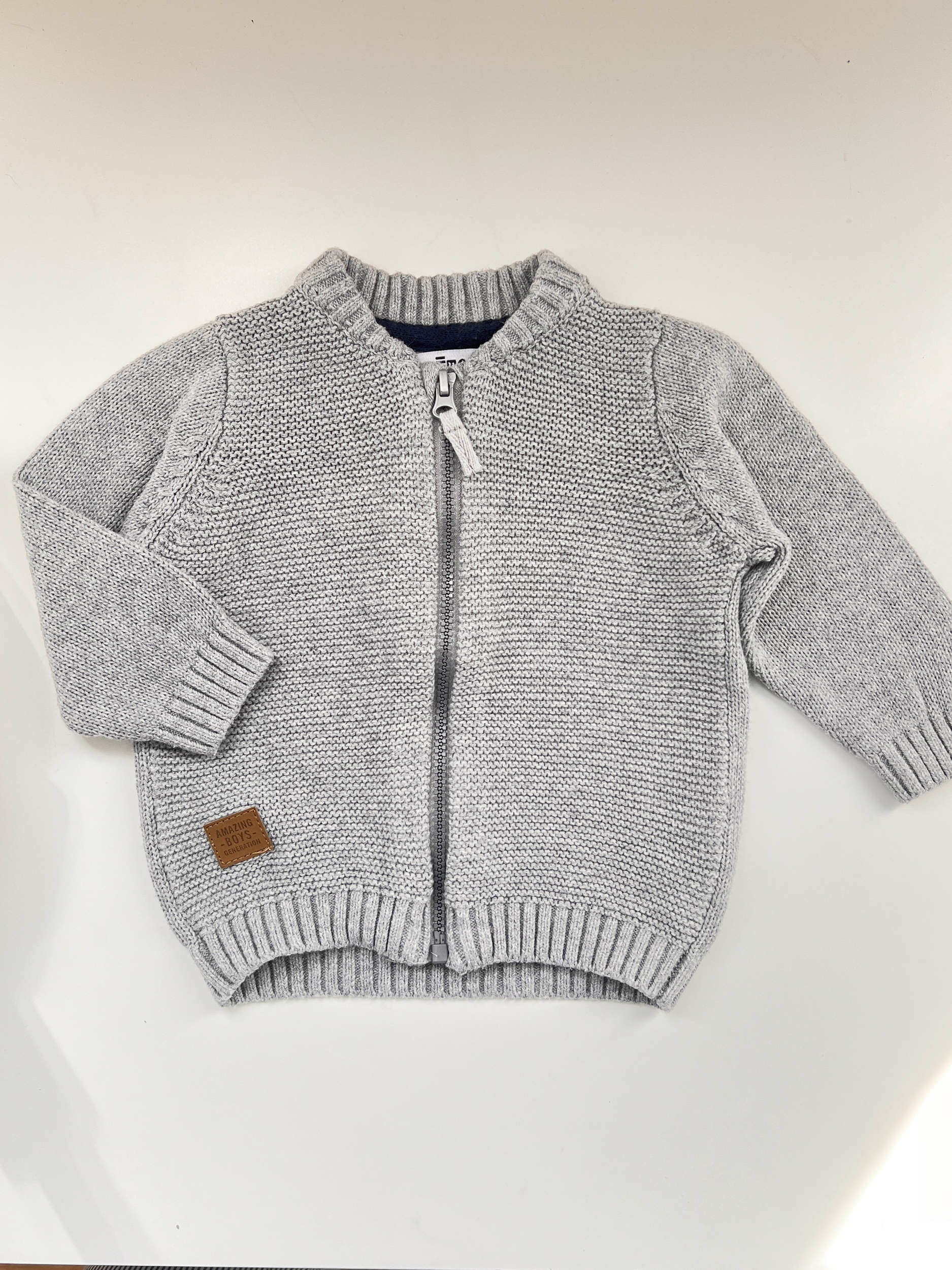 Gilet gris 100% coton bébé garçon - Gémo - 3 mois